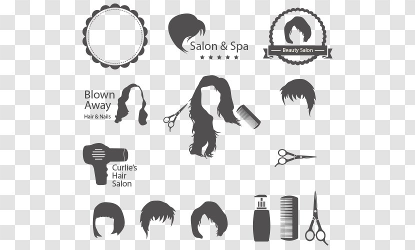 Beauty Parlour Hairdresser Hairstyle Clip Art - Hair - Vector Transparent PNG