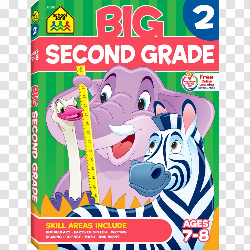 Big Second Grade Workbook Preschool School Zone - Toy Transparent PNG