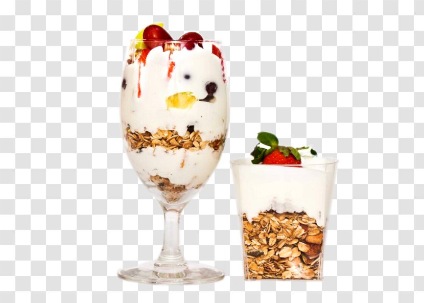 Sundae Gelato Frozen Yogurt Parfait Ice Cream - Vegetarian Food Transparent PNG