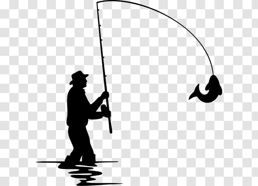 Fly Fishing Silhouette - Black Transparent PNG
