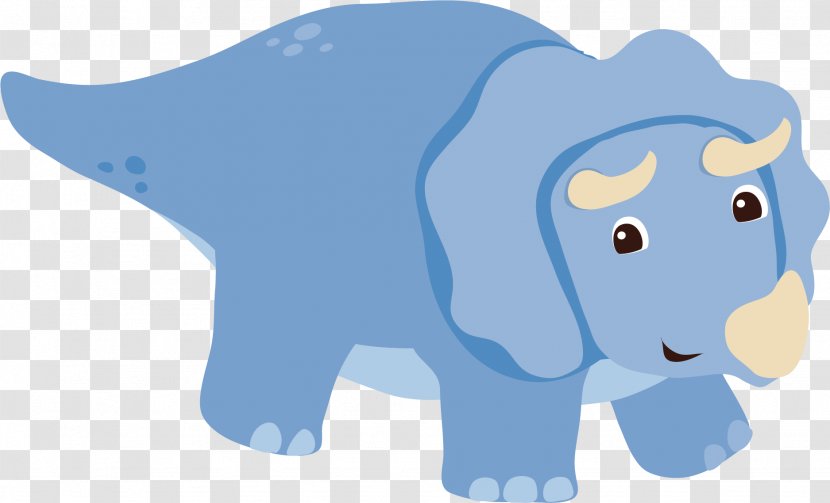 African Elephant Indian Blue - Elephants And Mammoths - Vector Transparent PNG