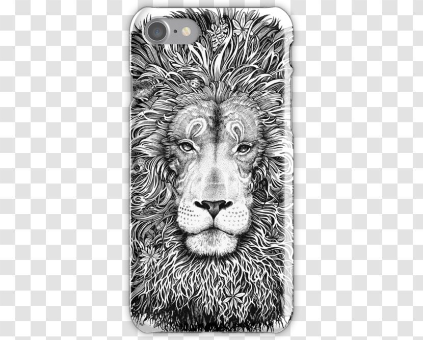White Lion Drawing Tiger Doodle - Carnivoran - The King Of Jungle Transparent PNG