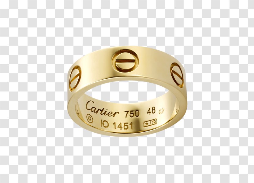 Cartier Colored Gold Wedding Ring Love Bracelet - Bangle Transparent PNG