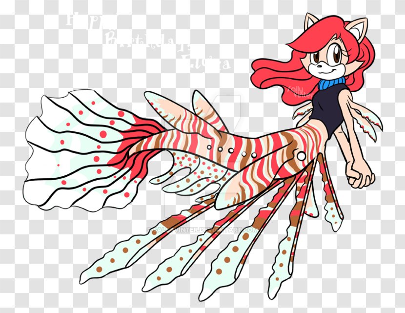 Lionfish Drawing DeviantArt Mermaid - Legendary Creature Transparent PNG