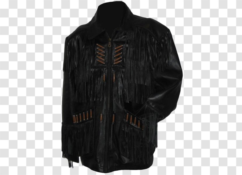 Leather Jacket Outerwear Sleeve - Feather Falling Material Transparent PNG