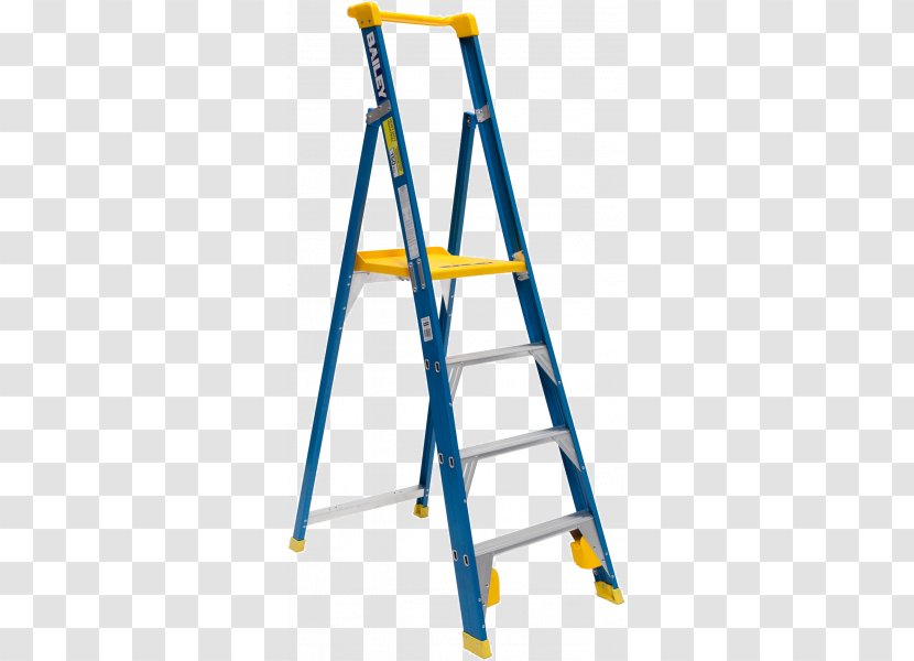 Ladder Aerial Work Platform Fiberglass Aluminium Werner Co. - Playground Transparent PNG