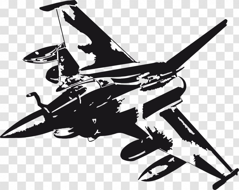 Fighter Aircraft Dassault Mirage 2000 Airplane Rafale Sticker - Monochrome Transparent PNG