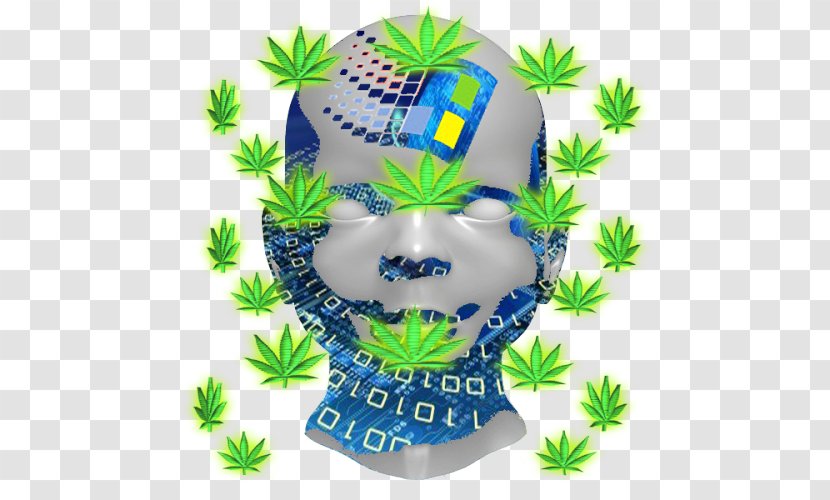 Hemp Windows 98 Cannabis - Flowering Plant - Vaporwave Symbol Transparent PNG