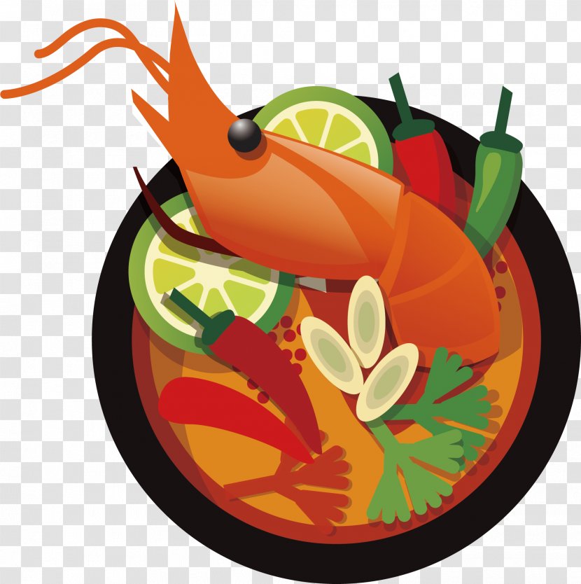 Tom Yum Thai Cuisine Hot Pot Soup Seafood - Fruit - Spicy Lobster Transparent PNG