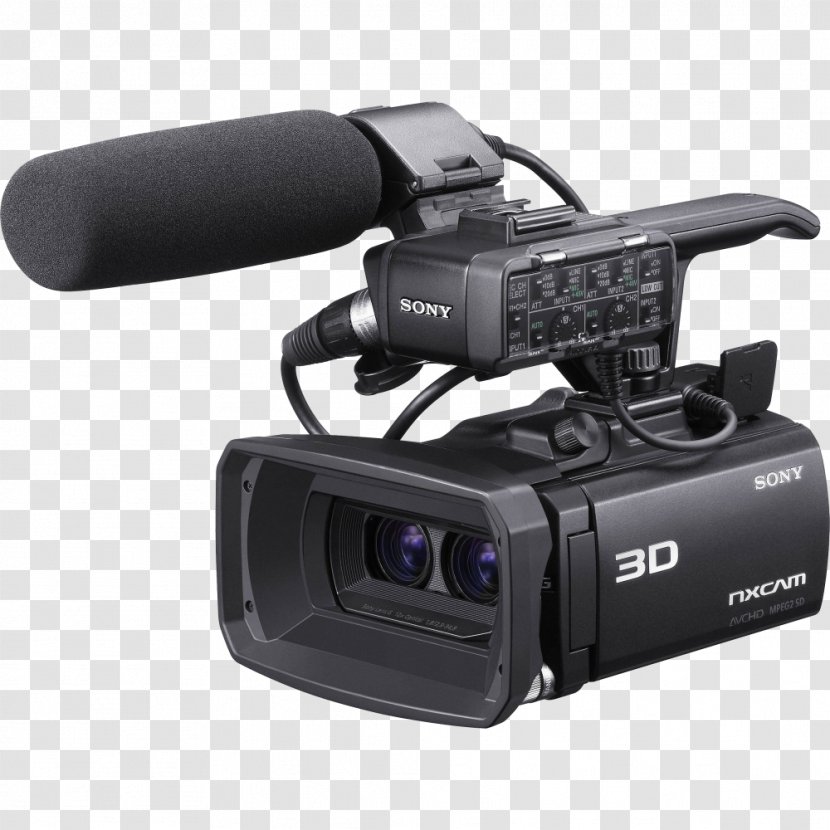 Video Cameras XDCAM Sony NXCAM HXR-NX100 Exmor - 3d Camcorder - Camera Transparent PNG