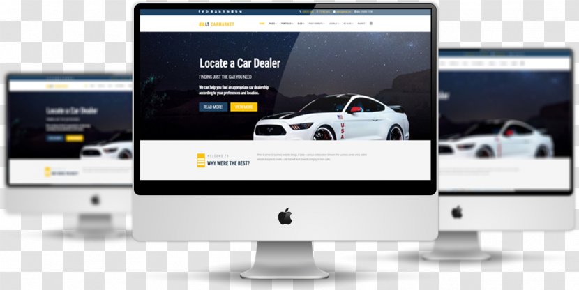 Car Dealership Responsive Web Design Development Mockup - Display Advertising Transparent PNG