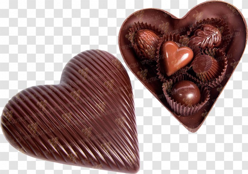Praline Chocolate Truffle Heart Transparent PNG