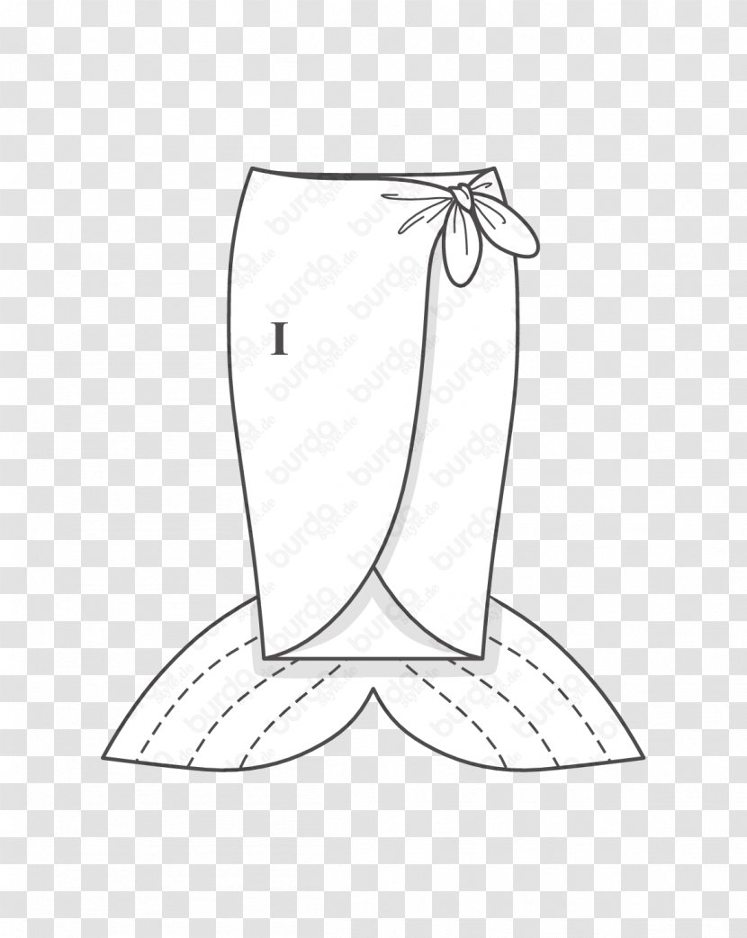 Drawing Fashion Dress Burda Style Paper - Wing Transparent PNG