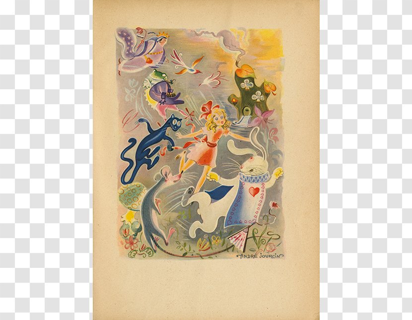 Alice's Adventures In Wonderland White Rabbit Caterpillar Mad Hatter Book - Painting Transparent PNG
