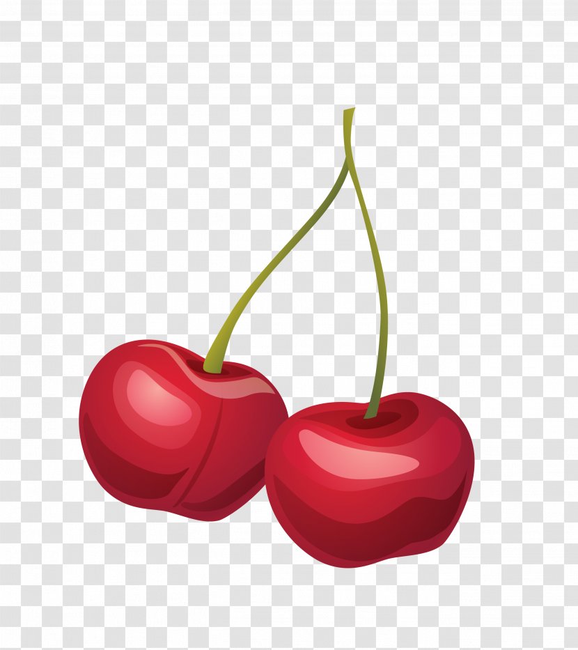Cherry Fruit Red - Natural Foods - Vector Clear Transparent PNG