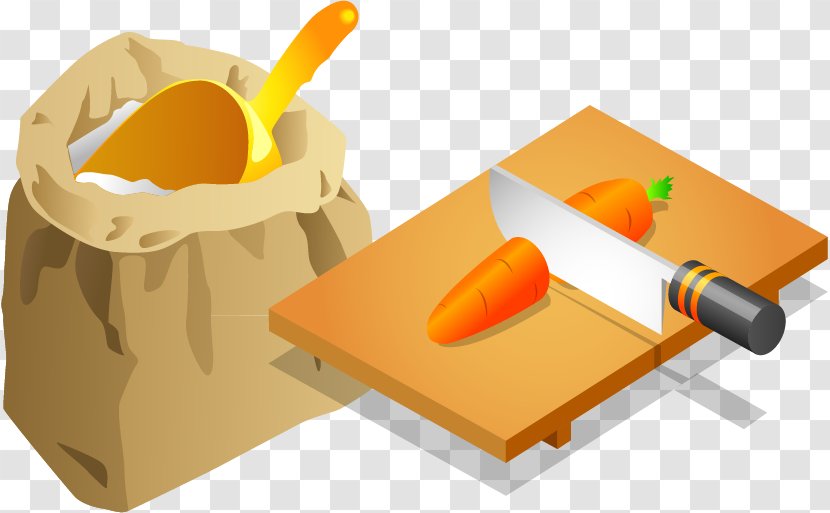 Flour Sack Rice - Cutting Board Chopping Carrots Transparent PNG