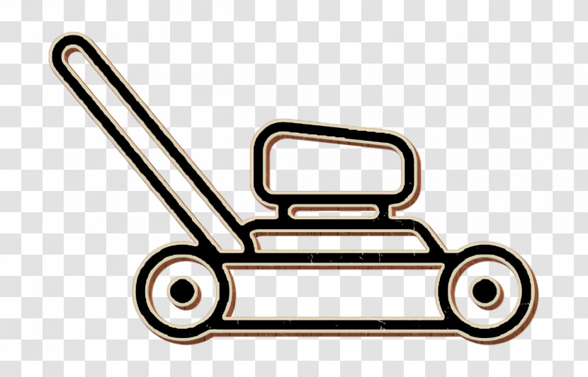 Yard Icon Linear Gardening Tools Icon Lawn Mower Icon Transparent PNG