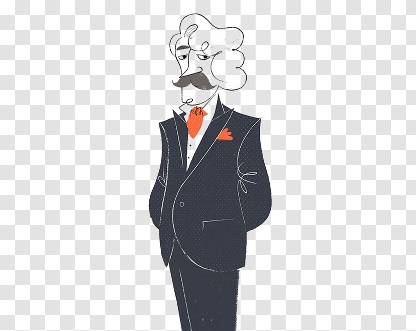 Man Cartoon - Standing - Mature Transparent PNG