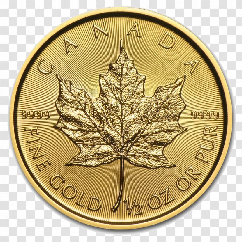 Canadian Gold Maple Leaf Bullion Coin Silver - As An Investment Transparent PNG