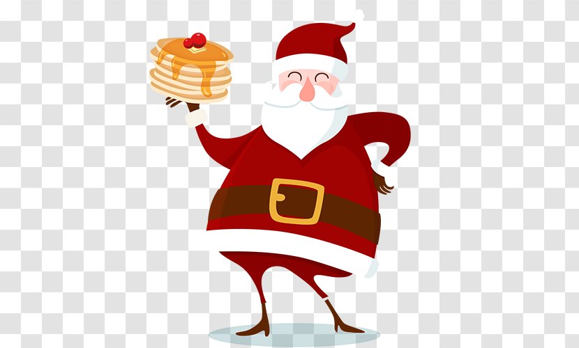 Santa Claus Christmas Day Is Coming Vector Graphics Tree - Pancakes Transparent PNG
