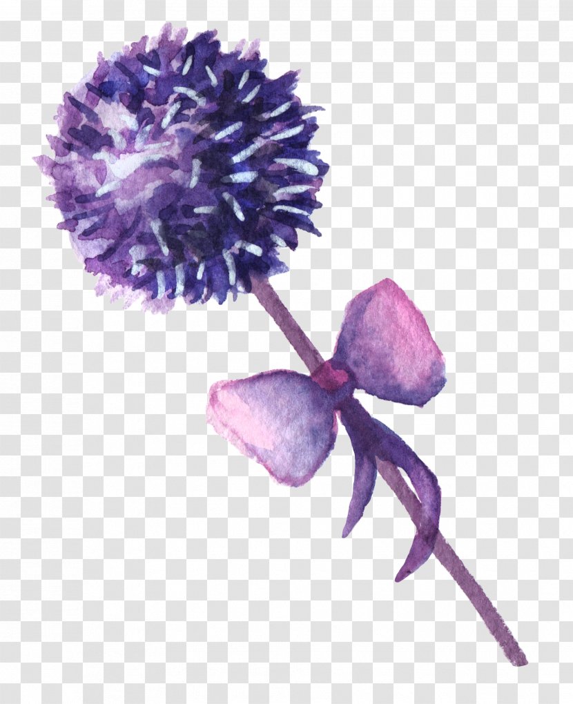 Macaron Photography - Flower - Purple Lollipop Transparent PNG