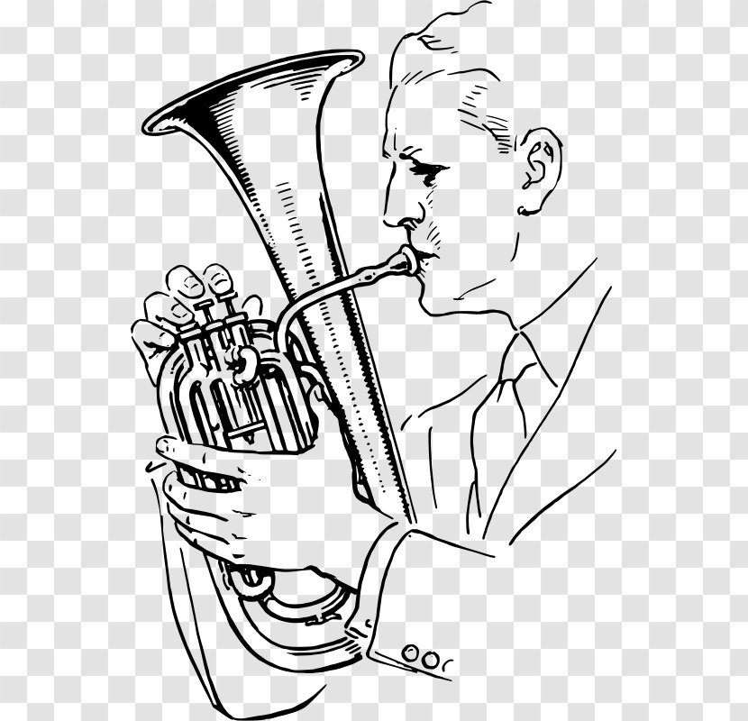 Musical Instruments Tenor Horn Drawing - Tree Transparent PNG