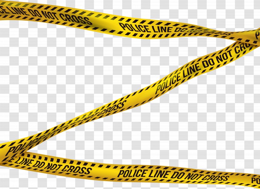 Adhesive Tape Barricade Police - Do Not Cross - Clip Art Image Transparent PNG