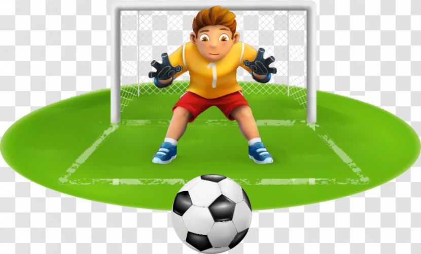 Football Goalkeeper - Grass - Vector Soccer Boy Transparent PNG