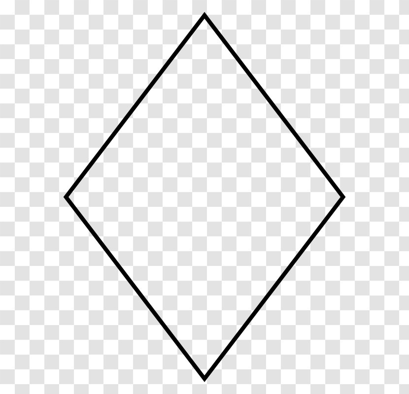 Diamond Head Parallelogram Shape Geometry Clip Art - Line - Rhombus Transparent PNG