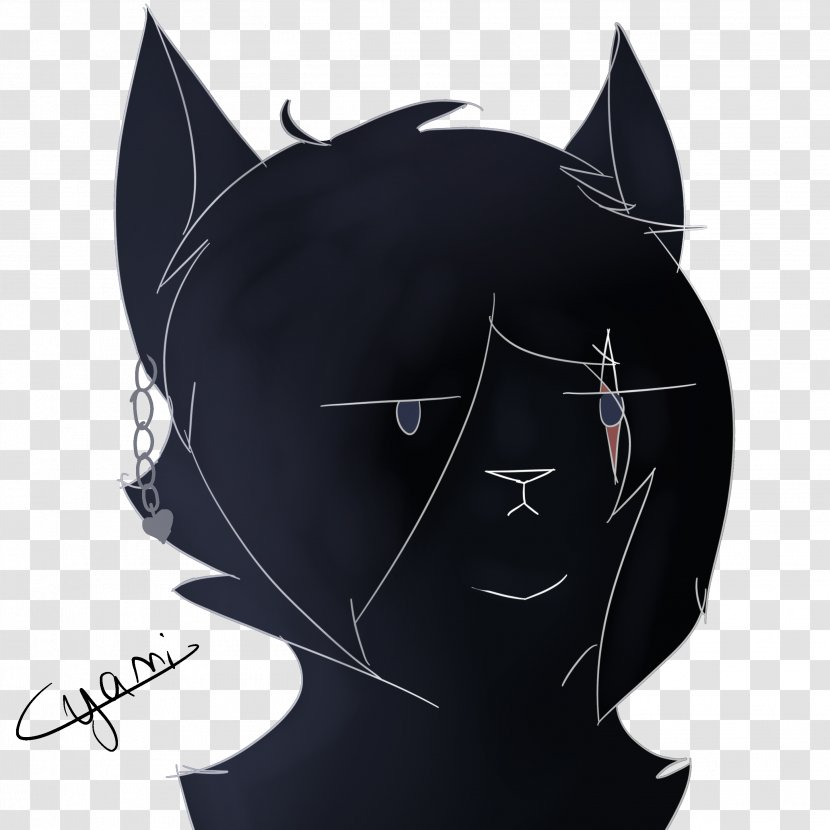 Whiskers Cat Snout Character Black M Transparent PNG