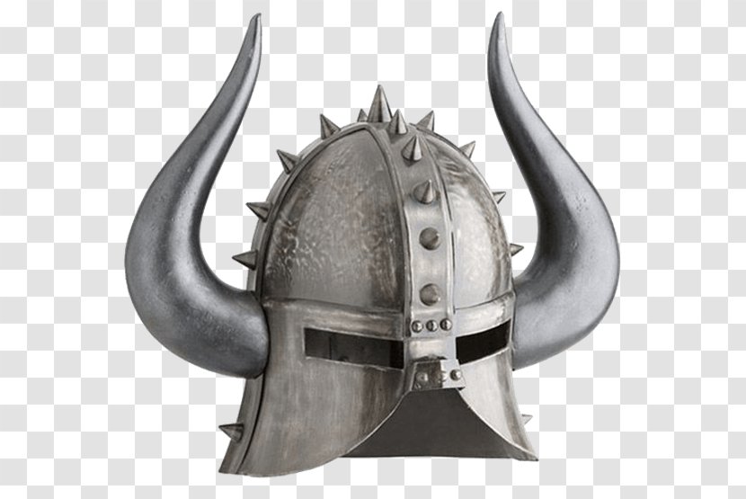 Horned Helmet Knight Great Helm Components Of Medieval Armour - Hard Hats Transparent PNG