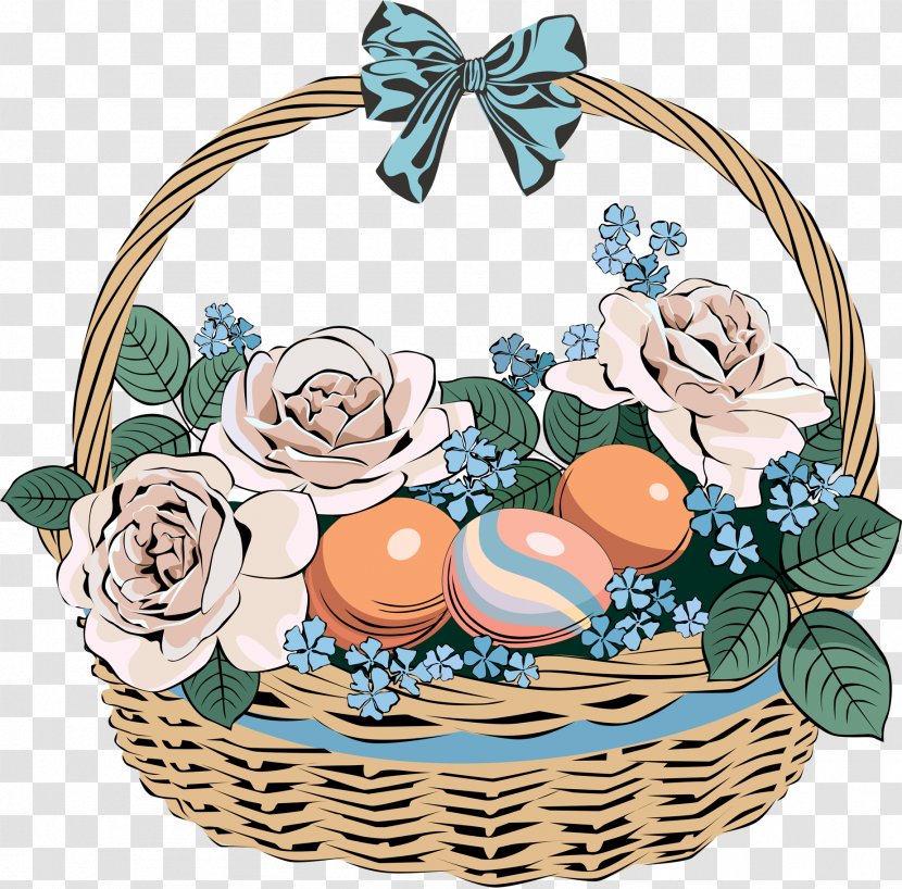 Easter Beach Rose Clip Art - Wreath - Basket Transparent PNG