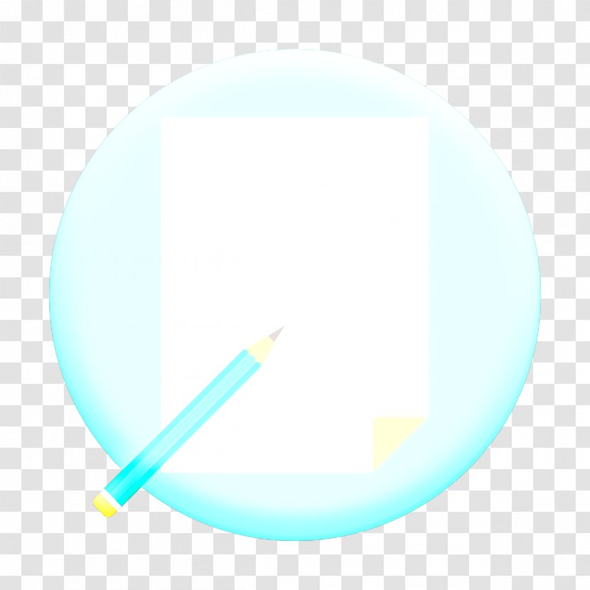 Edit Icon Education Writing - Aqua - Teal Transparent PNG