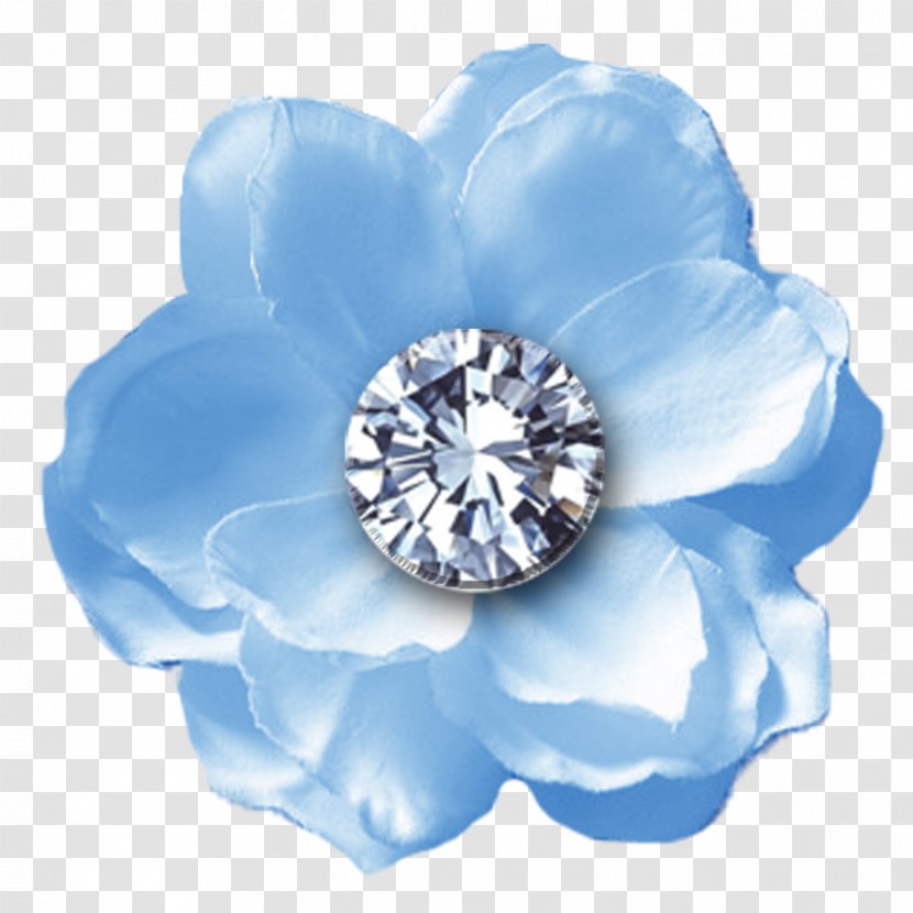 Diamond Paper Flower Scrapbooking - Blue Transparent PNG