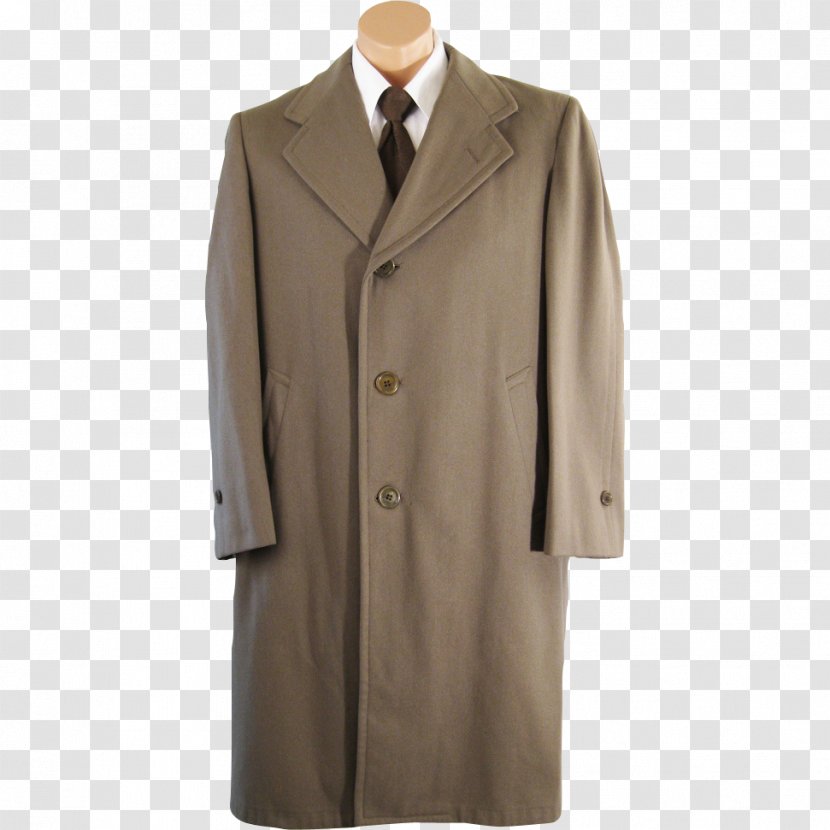 Overcoat 1940s 1950s Suit - Wool Transparent PNG