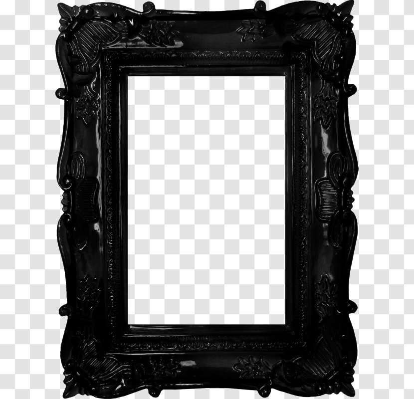 Picture Frame Mirror Antique - Ornament - Black Transparent PNG