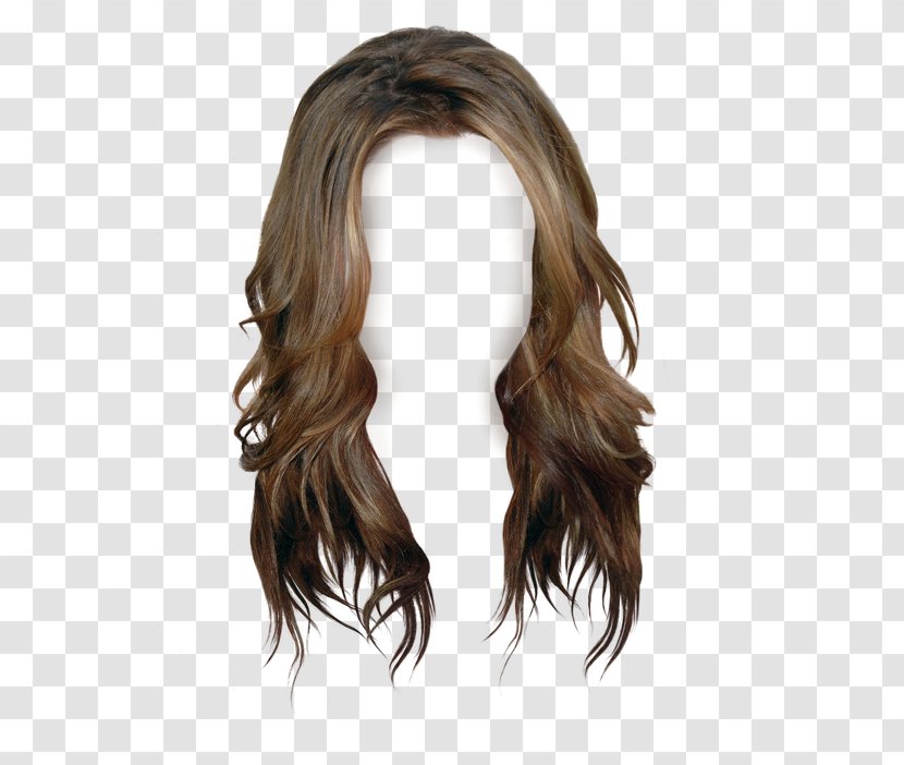 Brown Hair Wig Long Transparent PNG