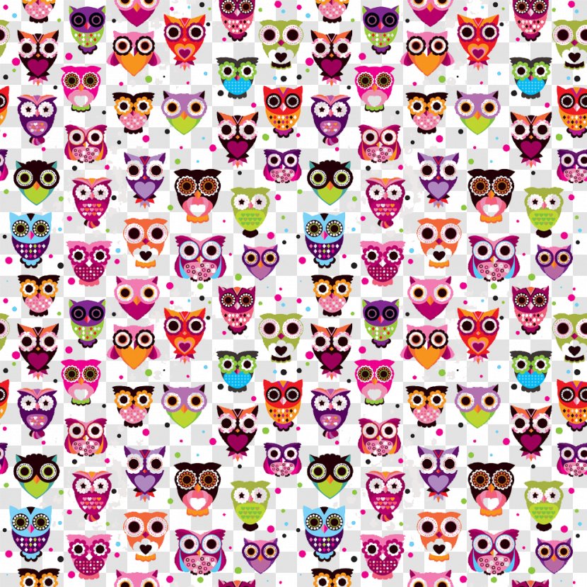 Baby Owls Textile Pattern - Sewing - Vector Owl Transparent PNG