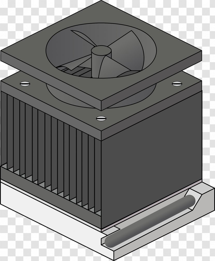 Heat Sink Central Processing Unit Fan Computer Cooling Clip Art - Duron - Black Radiator Transparent PNG