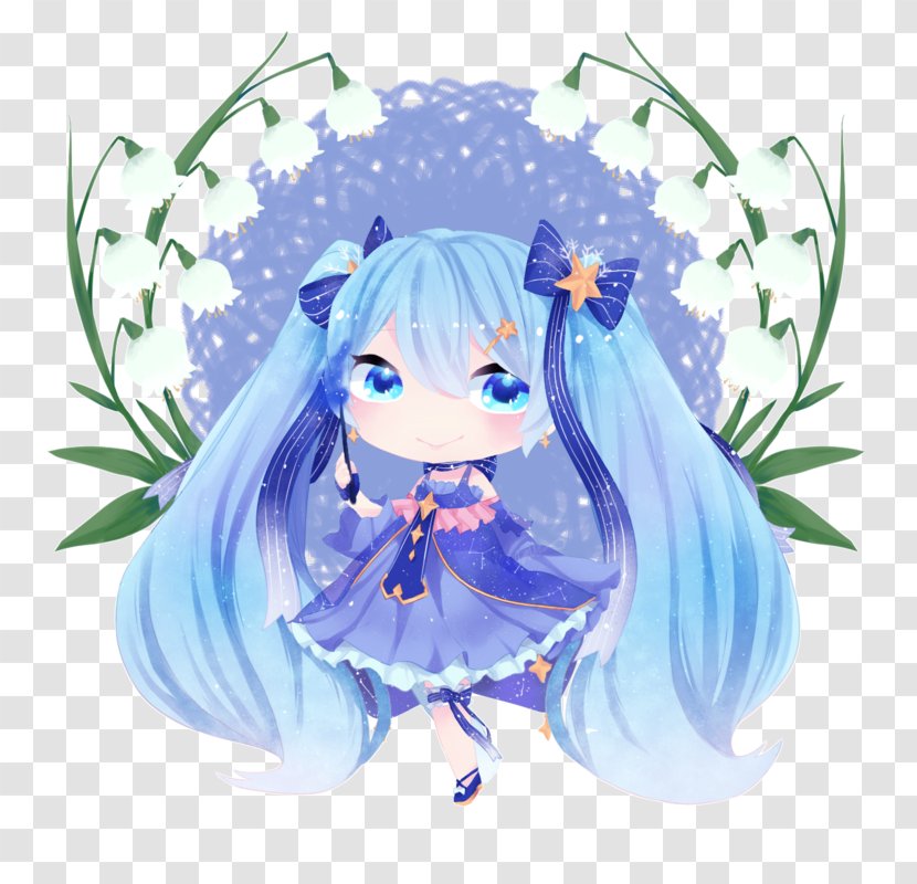 Hatsune Miku Vocaloid 雪未來 Fairy - Watercolor Transparent PNG