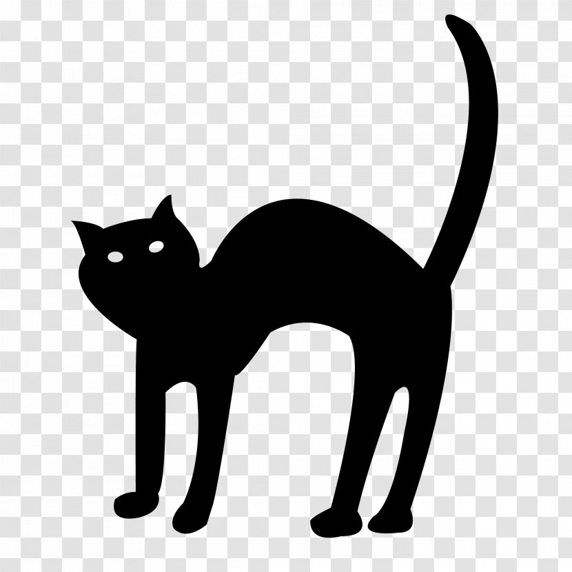 Black Cat Halloween Clip Art - Dog Like Mammal Transparent PNG