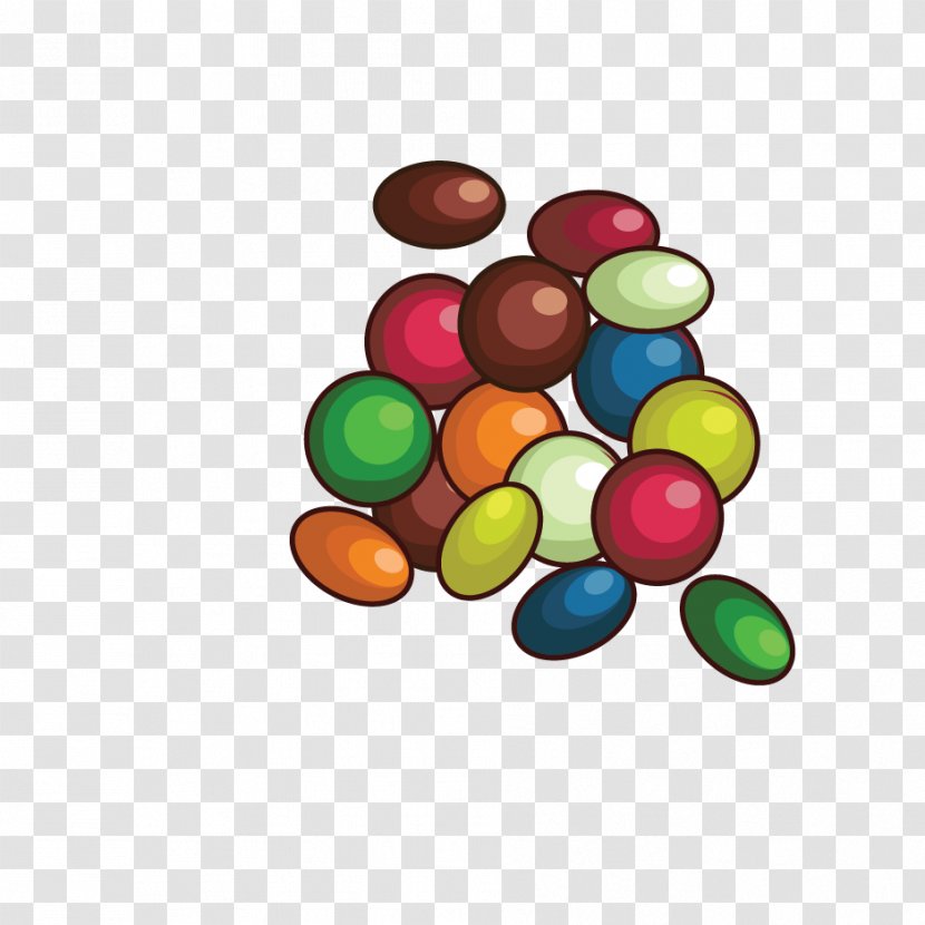 Stuffing Euclidean Vector Chocolate Candy - Colored Beans Transparent PNG