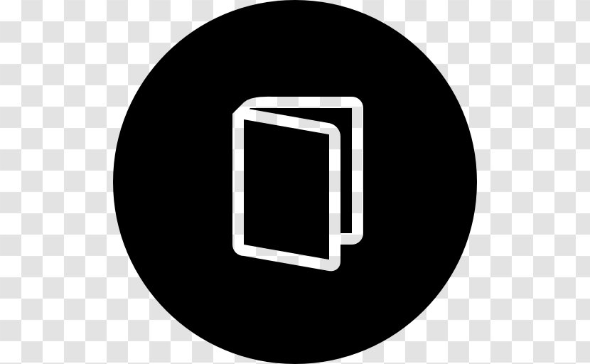 Book Symbol - Black And White - Button Transparent PNG