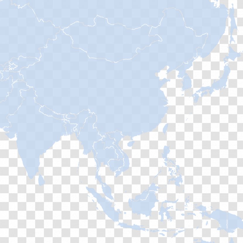 East Asia Western Central Map Transparent PNG