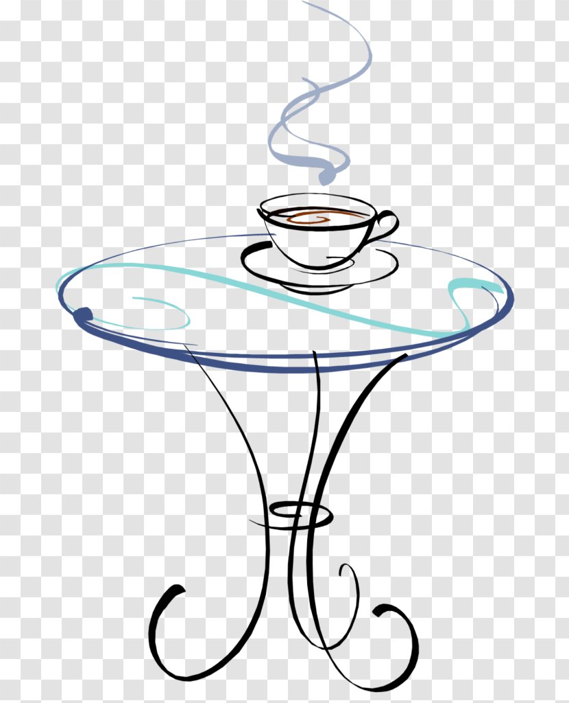 Cafe Rude Awakening Coffee House Breakfast Lunch - Black And White - Table Transparent PNG