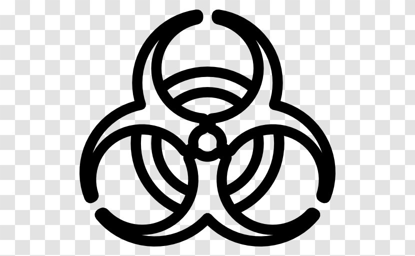 Biological Hazard Symbol - Monochrome - Hazardous Transparent PNG