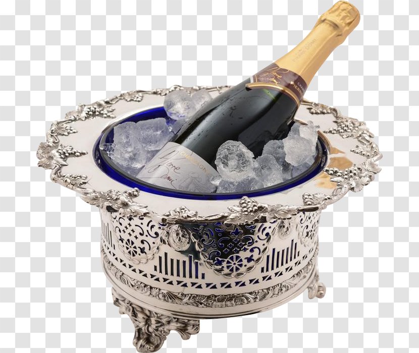 Silver Sheffield Plate Tableware Champagne Bucket - Tureen Transparent PNG