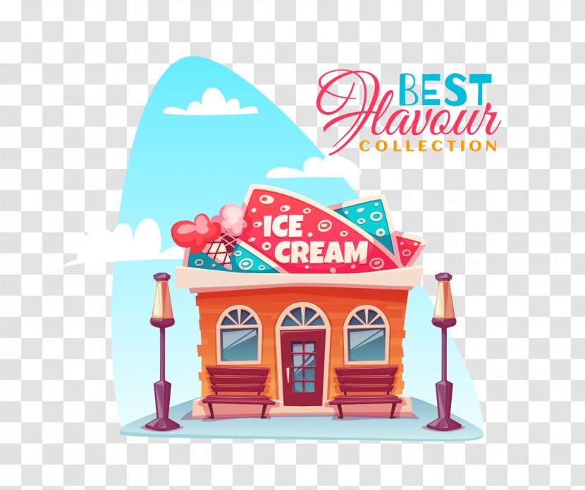 Ice Cream Cone Cafe Parlor - Heart - House Transparent PNG