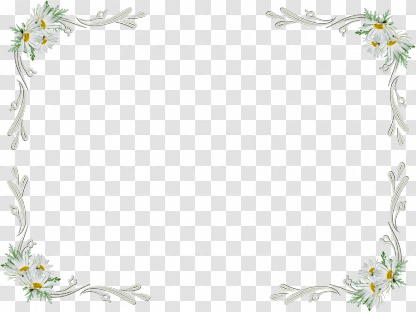 White Flowers Frame Clip Art - Petal - Flower Transparent PNG
