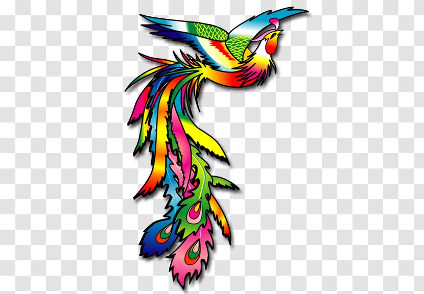 Bird Fenghuang Flight U767eu9ce5u671du9cf3 - Vertebrate - Multicolored Phoenix Transparent PNG